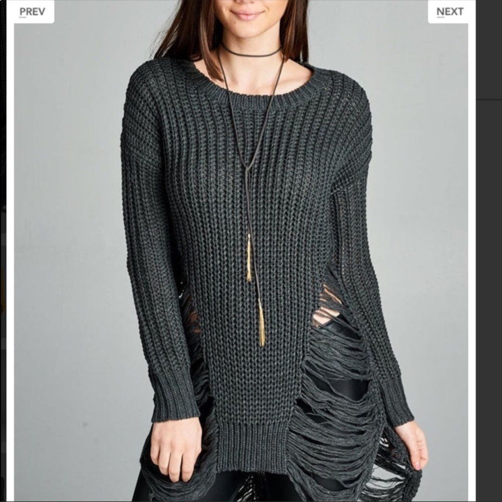 Shredded sweater